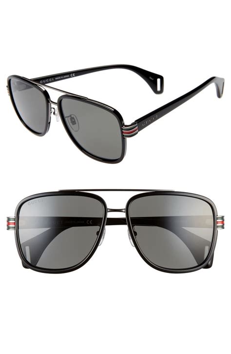 gucci 58mm square sunglasses men's|57mm gradient square sunglasses gucci.